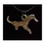 CELTIC IRON AGE BRONZE HORSE AMULET