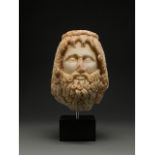 HELLENISTIC MARBLE HEAD OF ZEUS