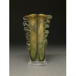 LATE ROMAN GLASS DOUBLE BALSAMARIUM