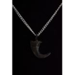 VIKING AGE BRONZE DRINKING HORN PENDANT