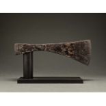 VIKING PERIOD IRON BATTLE AXE ON STAND