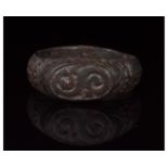 ROMAN BRONZE RING WITH LITUUS PATTERN