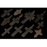 COLLECTION OF TEN LATE/POST MEDIEVAL CROSSES