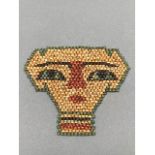 EGYPTIAN BEADED MUMMY MASK