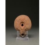 ROMAN CERAMIC FROG OIL LAMP