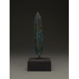 ANCIENT BRONZE SPEAR ON STAND