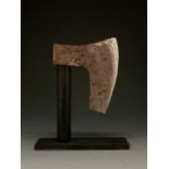 VIKING BATTLE AXE WITH INSCRIBED BLADE