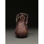 ROMAN AUBERGINE GLASS FLASK