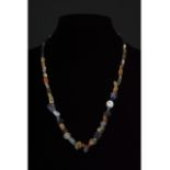 ROMAN BEADED GLASS AND STONE NECKLACE