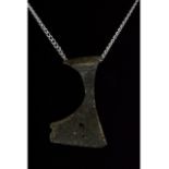 VIKING AGE BRONZE BATTLE AXE AMULET