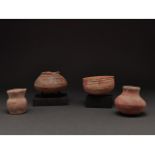 INDUS VALLEY, COLLECTION OF 4 POTTERY VESSELS