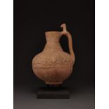 ISLAMIC, SELJUK DECORATED POTTERY JUG