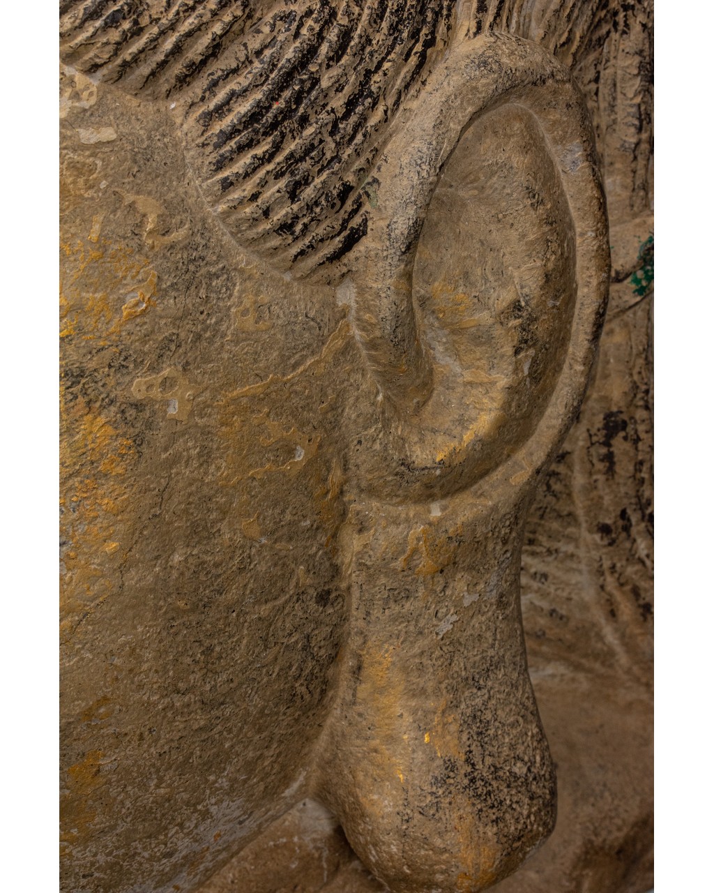 CHINA, TANG DYNASTY GILDED STONE HEAD OF BUDDHA - Image 5 of 5