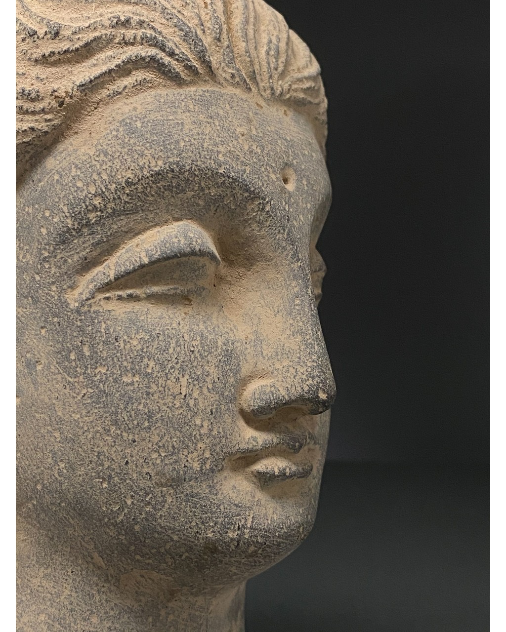 GANDHARA, SCHIST STONE HEAD OF BUDDHA - Image 9 of 12