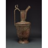 ISLAMIC, ANCIENT SELJUK BRONZE DECORATED JUG