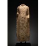 CHINA, NORTHERN QI DYNASTY STONE TORSO OF BUDDHA