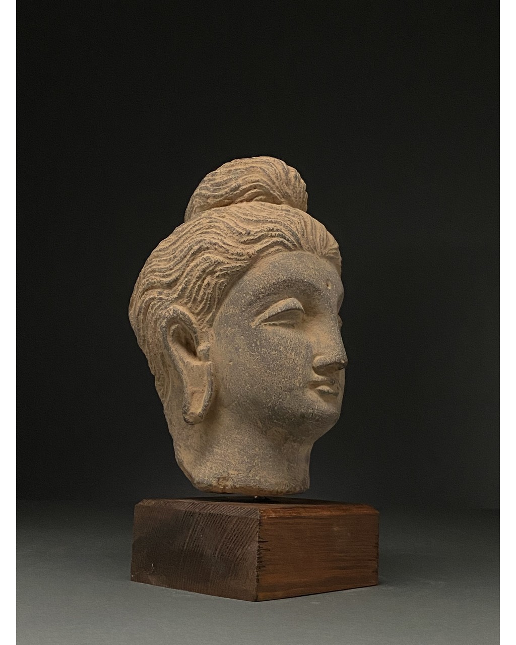 GANDHARA, SCHIST STONE HEAD OF BUDDHA - Image 8 of 12