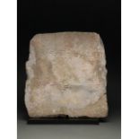 CHINA, YUAN DYNASTY STONE BUDDHIST PRAYER TABLET