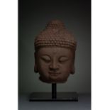 CHINA, MING DYANSTY STONE HEAD OF GUANYIN