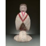 CHINA, HAN DYANSTY POTTERY FIGURE OF A COURT LADY - TL TESTED