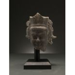 CHINA, TANG DYNASTY STONE HEAD OF GUANYIN