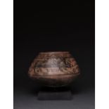 INDUS VALLEY, PAINTED POTTERY VESSEL WITH ANIMALS