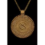 GREEK HELLENISTIC GOLD FILIGREE PENDANT