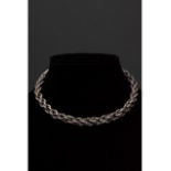 RARE VIKING SILVER TWISTED NECK TORC