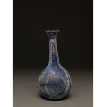 STUNNING ROMAN BLUE GLASS FLASK