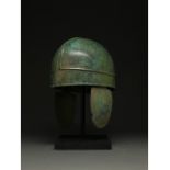 GREEK CHALCIDIAN BRONZE HOPLITE HELMET - XRF TESTED