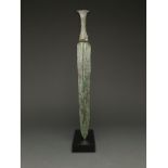 SUPERB ANCIENT BRONZE SWORD WITH HANDLE