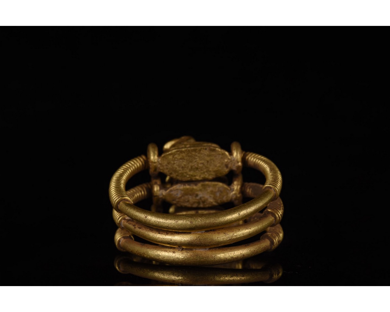 RARE CELTIC IRON AGE GOLD RING WITH DUCKS - XRF TESTED - Image 6 of 9