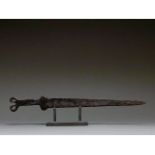 SCYTHIAN IRON ACINACES SWORD WITH DECORATED HANDLE