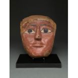 EGYPTAIN WOODEN SARCOPHAGUS MASK