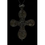 MEDIEVAL BRONZE CROSS PENDANT