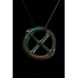 BRONZE AGE WHEEL PENDANT