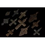 LOT OF 10 LATE/POST MEDIEVAL CROSSES