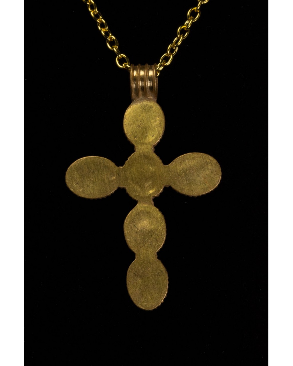 LATE MEDIEVAL GOLD CROSS WITH EMERALDS - Image 3 of 5