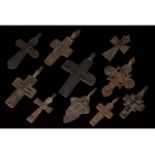 LOT OF 10 LATE/POST MEDIEVAL CROSSES