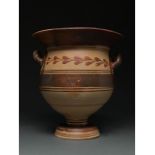 SUPERB SOUTH ITALIAN DAUNIAN TERRACOTTA KRATER