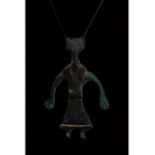 AMLASH BRONZE ANTHROPOMORPHIC AMULET OF GODDESS