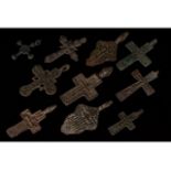 LOT OF 10 LATE/POST MEDIEVAL CROSSES