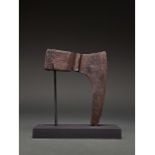 VIKING IRON BATTLE AXE HEAD ON STAND