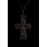 MEDIEVAL BRONZE CROSS PENDANT