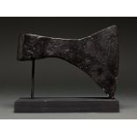 VIKING IRON BATTLE AXE HEAD ON STAND