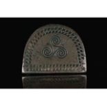 RARE CELTIC IRON AGE BELT BUCKLE WITH TRISKELION