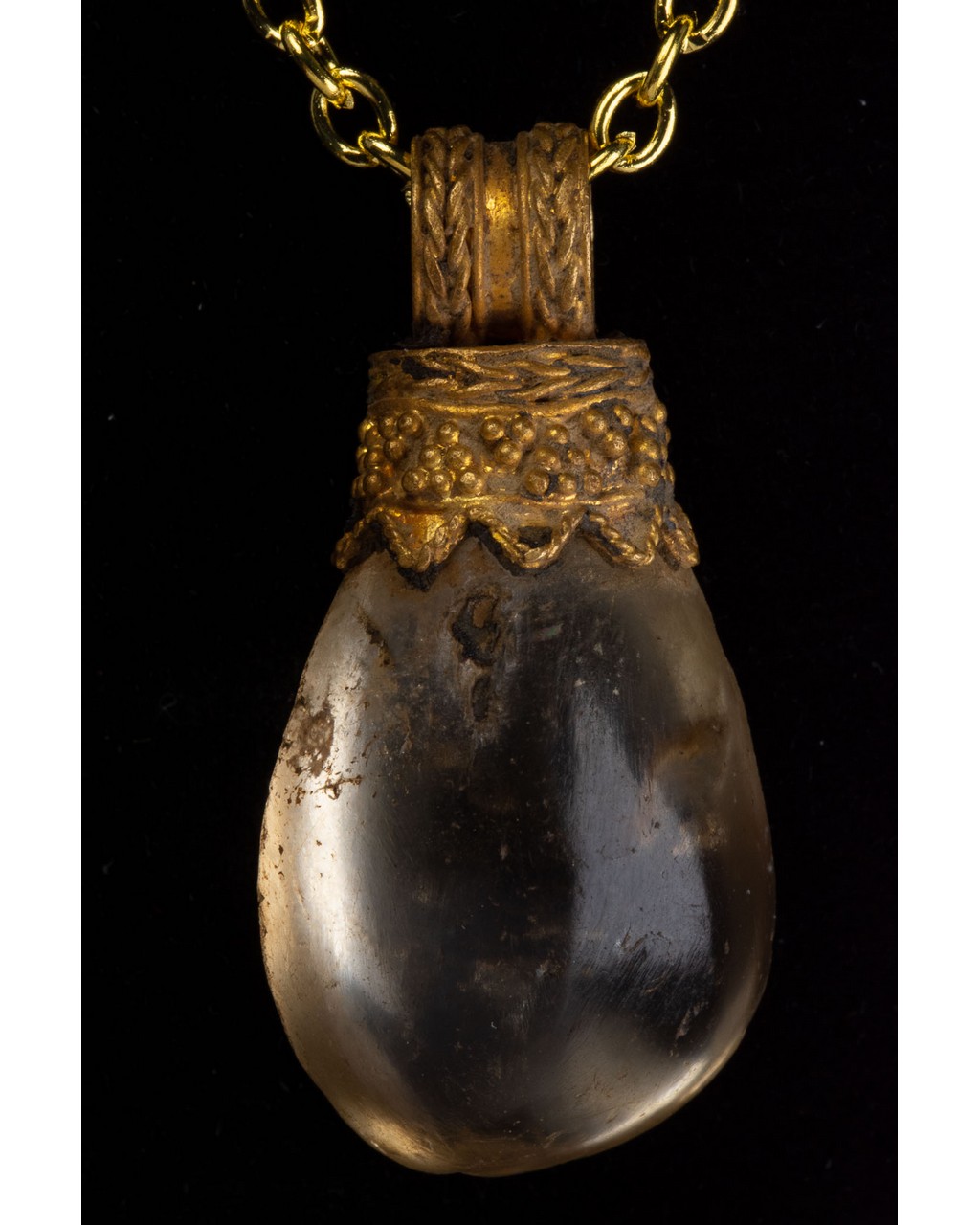 GREEK HELLENISTIC GOLD PENDANT WITH ROCK CRYSTAL - Image 4 of 4