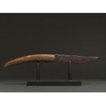 VIKING IRON KNIFE WITH RECONSTRUCTED BONE HANDLE