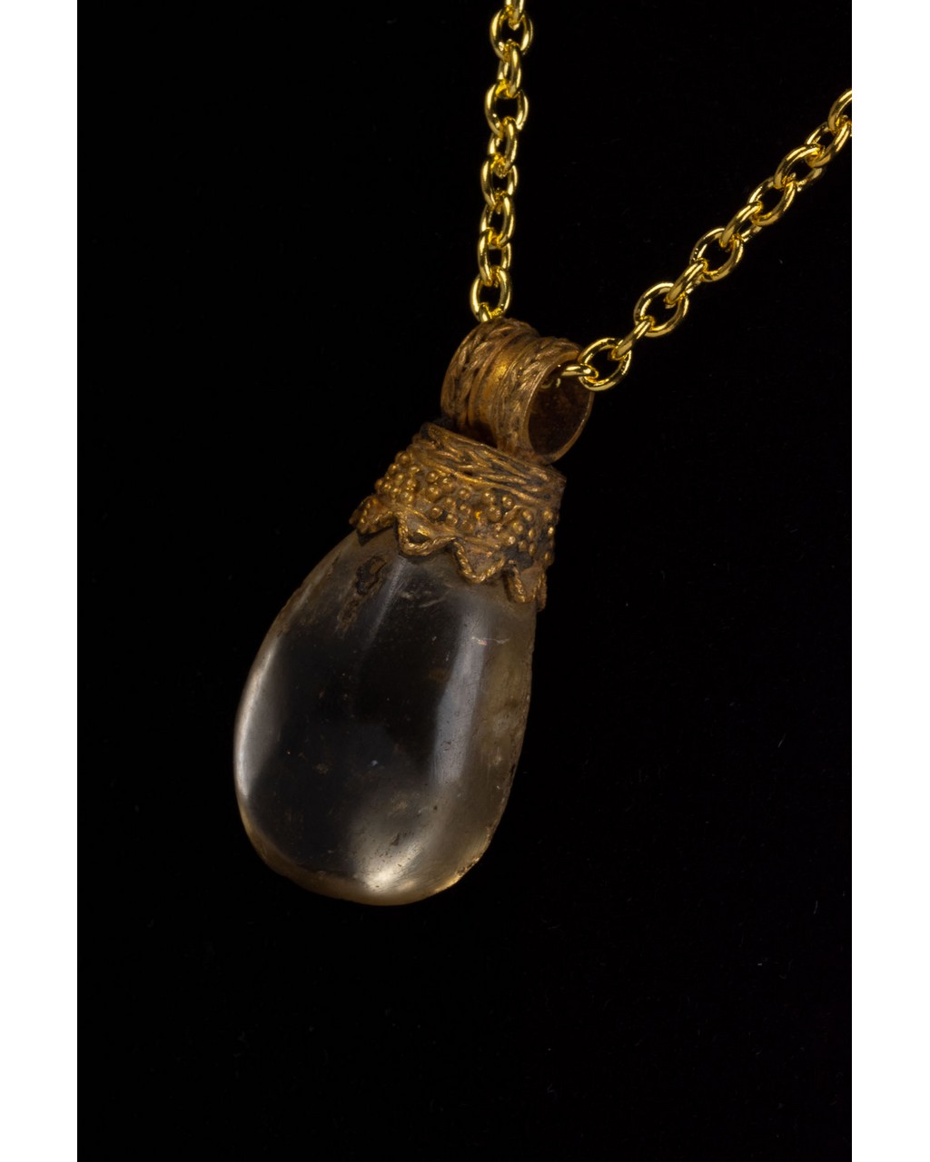 GREEK HELLENISTIC GOLD PENDANT WITH ROCK CRYSTAL - Image 2 of 4