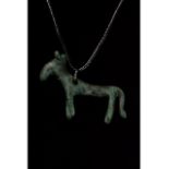 EUROPEAN BRONZE AGE HORSE PENDANT